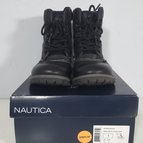 Nautica Alemeda Boots Black Sz. 1 Pre-owned - Picture 1 of 7